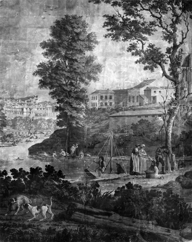 Figure sulle sponde di un lago
